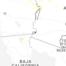 Regional Hail Map for Yuma, AZ - Wednesday, August 12, 2026
