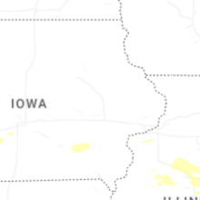 Regional Hail Map for Cedar Rapids, IA - Thursday, August 13, 2026