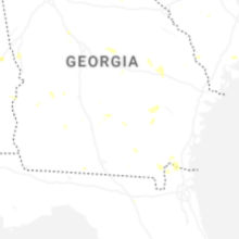 Regional Hail Map for Douglas, GA - Thursday, August 13, 2026
