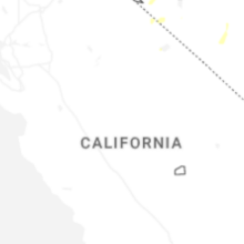 Regional Hail Map for Fresno, CA - Thursday, August 13, 2026