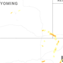 Regional Hail Map for Laramie, WY - Thursday, August 13, 2026
