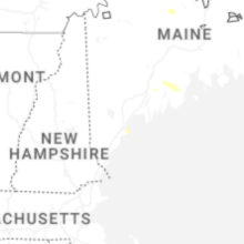 Regional Hail Map for Portland, ME - Thursday, August 13, 2026