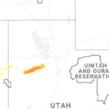 Regional Hail Map for Salt Lake City, UT - Thursday, August 13, 2026
