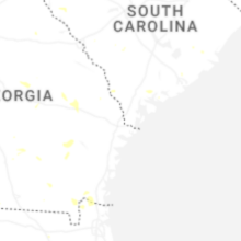 Regional Hail Map for Savannah, GA - Thursday, August 13, 2026