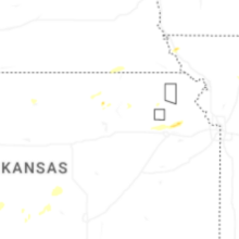 Regional Hail Map for Manhattan, KS - Friday, August 14, 2026