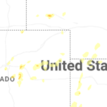 Regional Hail Map for Yuma, CO - Friday, August 14, 2026