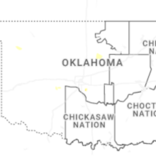 Regional Hail Map for Oklahoma City, OK - Sunday, August 16, 2026