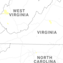 Regional Hail Map for Roanoke, VA - Sunday, August 16, 2026