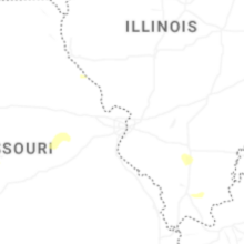 Regional Hail Map for Saint Louis, MO - Sunday, August 16, 2026