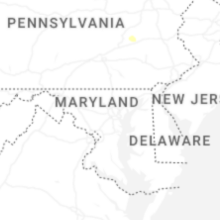 Regional Hail Map for Baltimore, MD - Monday, August 17, 2026
