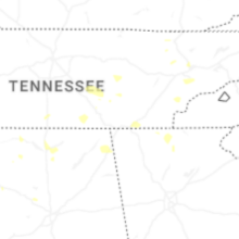Regional Hail Map for Chattanooga, TN - Monday, August 17, 2026
