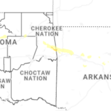 Regional Hail Map for Fort Smith, AR - Monday, August 17, 2026