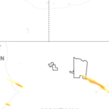 Regional Hail Map for Havre, MT - Monday, August 17, 2026