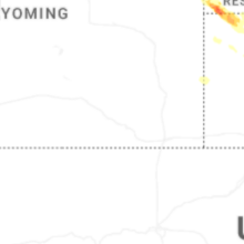 Regional Hail Map for Laramie, WY - Monday, August 17, 2026