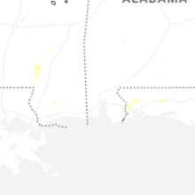 Regional Hail Map for Mobile, AL - Monday, August 17, 2026