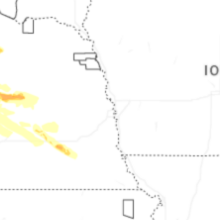 Regional Hail Map for Omaha, NE - Monday, August 17, 2026