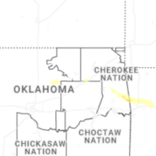 Regional Hail Map for Tulsa, OK - Monday, August 17, 2026