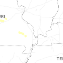 Regional Hail Map for Cape Girardeau, MO - Tuesday, August 18, 2026