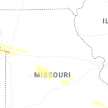 Regional Hail Map for Columbia, MO - Tuesday, August 18, 2026