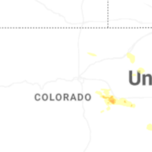 Regional Hail Map for Denver, CO - Tuesday, August 18, 2026