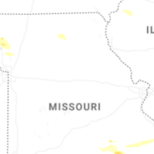 Regional Hail Map for Columbia, MO - Wednesday, August 19, 2026