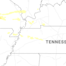 Regional Hail Map for Mc Kenzie, TN - Wednesday, August 19, 2026