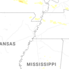 Regional Hail Map for Memphis, TN - Wednesday, August 19, 2026