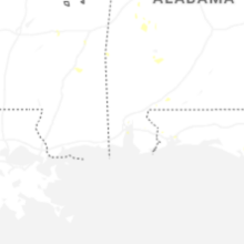 Regional Hail Map for Mobile, AL - Wednesday, August 19, 2026