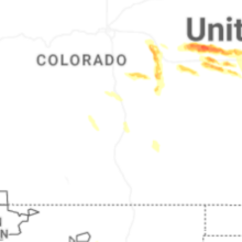 Regional Hail Map for Pueblo, CO - Wednesday, August 19, 2026