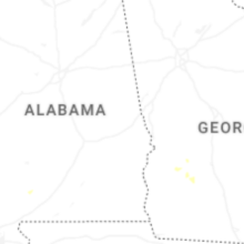 Regional Hail Map for Auburn, AL - Thursday, August 20, 2026