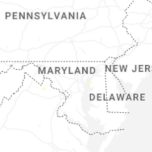 Regional Hail Map for Baltimore, MD - Thursday, August 20, 2026