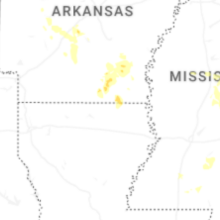 Regional Hail Map for Bastrop, LA - Thursday, August 20, 2026