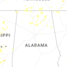 Regional Hail Map for Birmingham, AL - Thursday, August 20, 2026