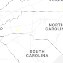 Regional Hail Map for Charlotte, NC - Thursday, August 20, 2026