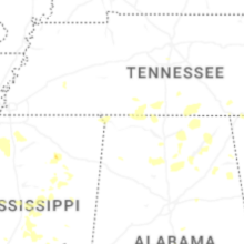 Regional Hail Map for Florence, AL - Thursday, August 20, 2026