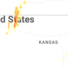 Regional Hail Map for Hays, KS - Thursday, August 20, 2026