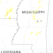 Regional Hail Map for Jackson, MS - Thursday, August 20, 2026