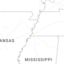 Regional Hail Map for Memphis, TN - Thursday, August 20, 2026
