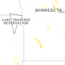 Regional Hail Map for Montevideo, MN - Thursday, August 20, 2026