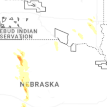 Regional Hail Map for Oneill, NE - Thursday, August 20, 2026