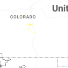 Regional Hail Map for Pueblo, CO - Thursday, August 20, 2026
