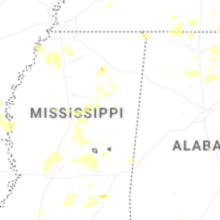 Regional Hail Map for Starkville, MS - Thursday, August 20, 2026