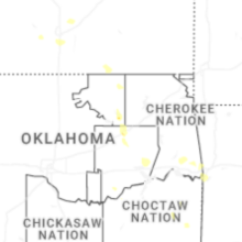 Regional Hail Map for Tulsa, OK - Thursday, August 20, 2026