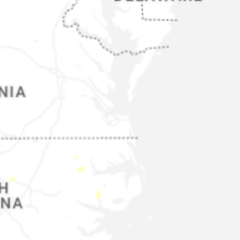 Regional Hail Map for Virginia Beach, VA - Thursday, August 20, 2026