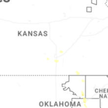 Regional Hail Map for Wichita, KS - Thursday, August 20, 2026