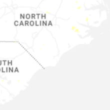 Regional Hail Map for Wilmington, NC - Thursday, August 20, 2026