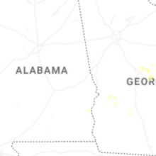 Regional Hail Map for Auburn, AL - Friday, August 21, 2026