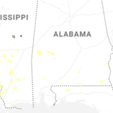 Regional Hail Map for Camden, AL - Friday, August 21, 2026