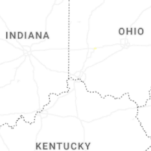 Regional Hail Map for Cincinnati, OH - Friday, August 21, 2026