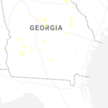 Regional Hail Map for Douglas, GA - Friday, August 21, 2026